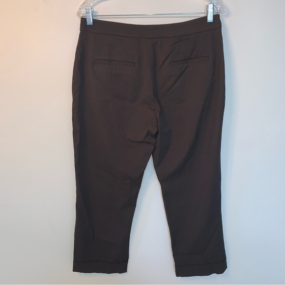 Zara Collection Brown Viscose Ankle Pants M - Picture 6 of 13